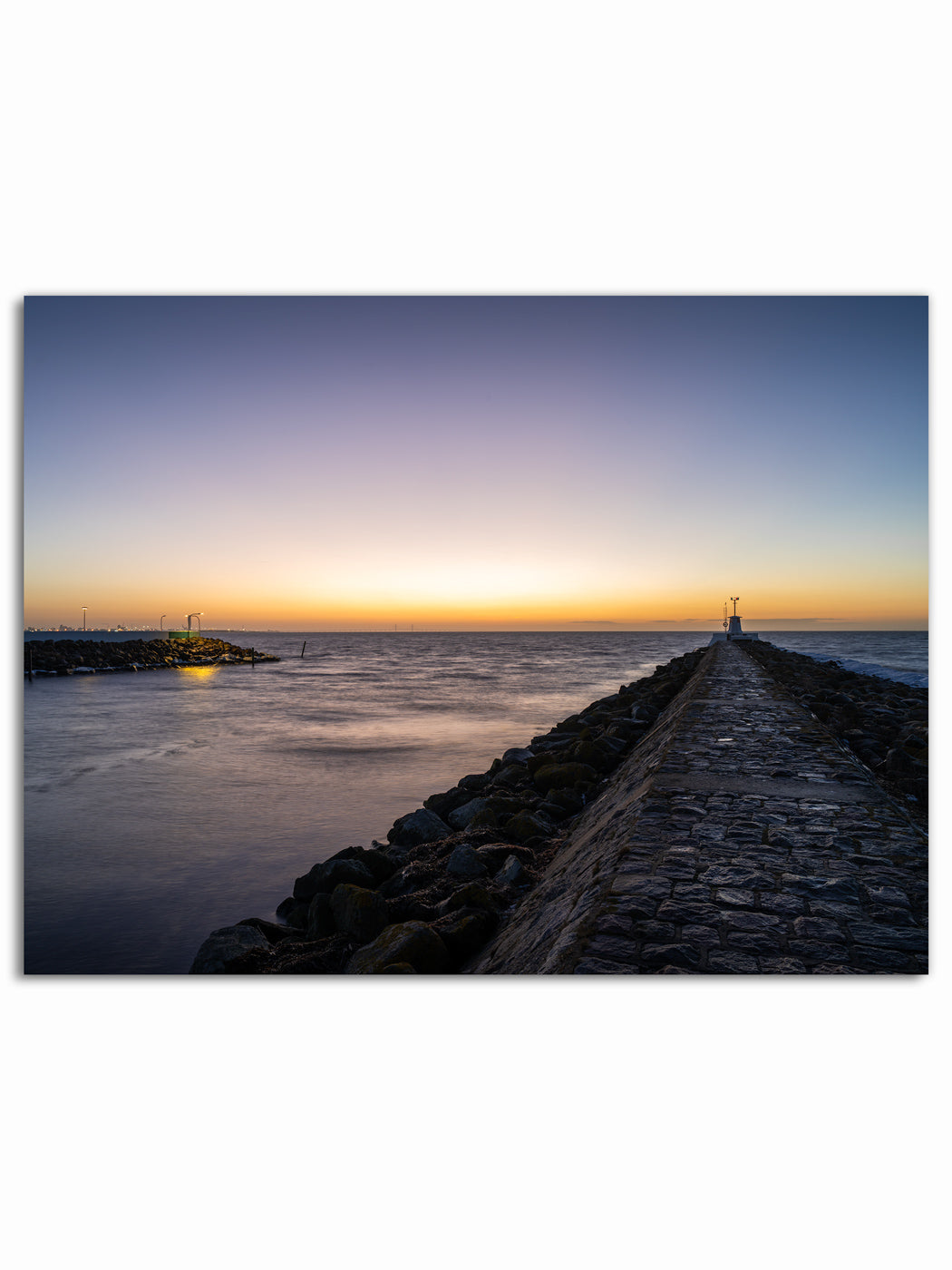 Skymning över Lomma Hamninlopp