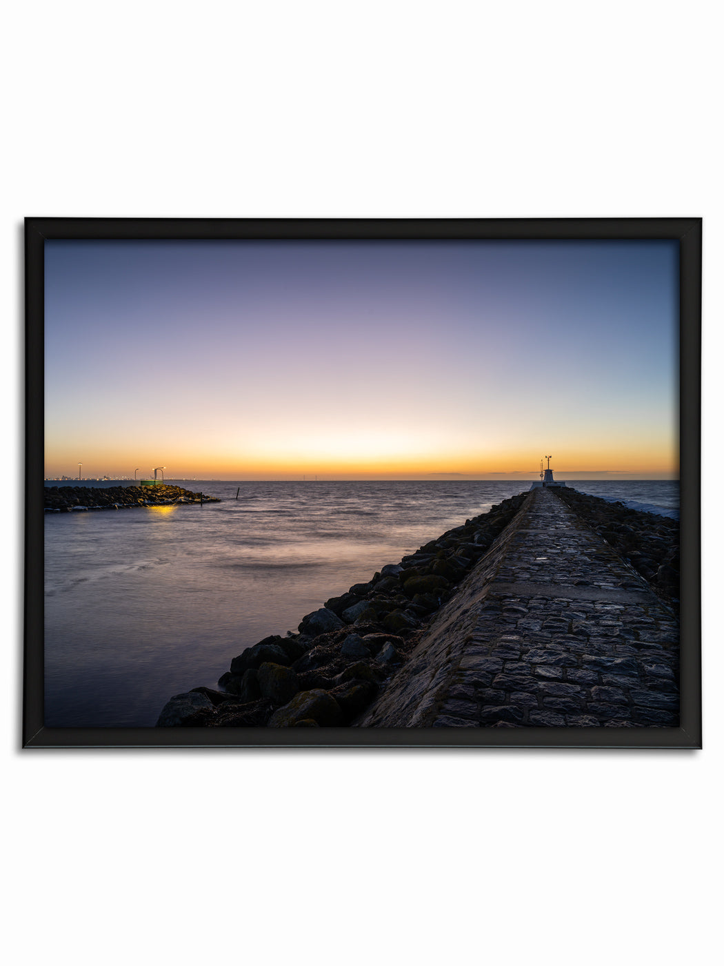 Skymning över Lomma Hamninlopp