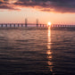 Solnedgång över Öresundsbron