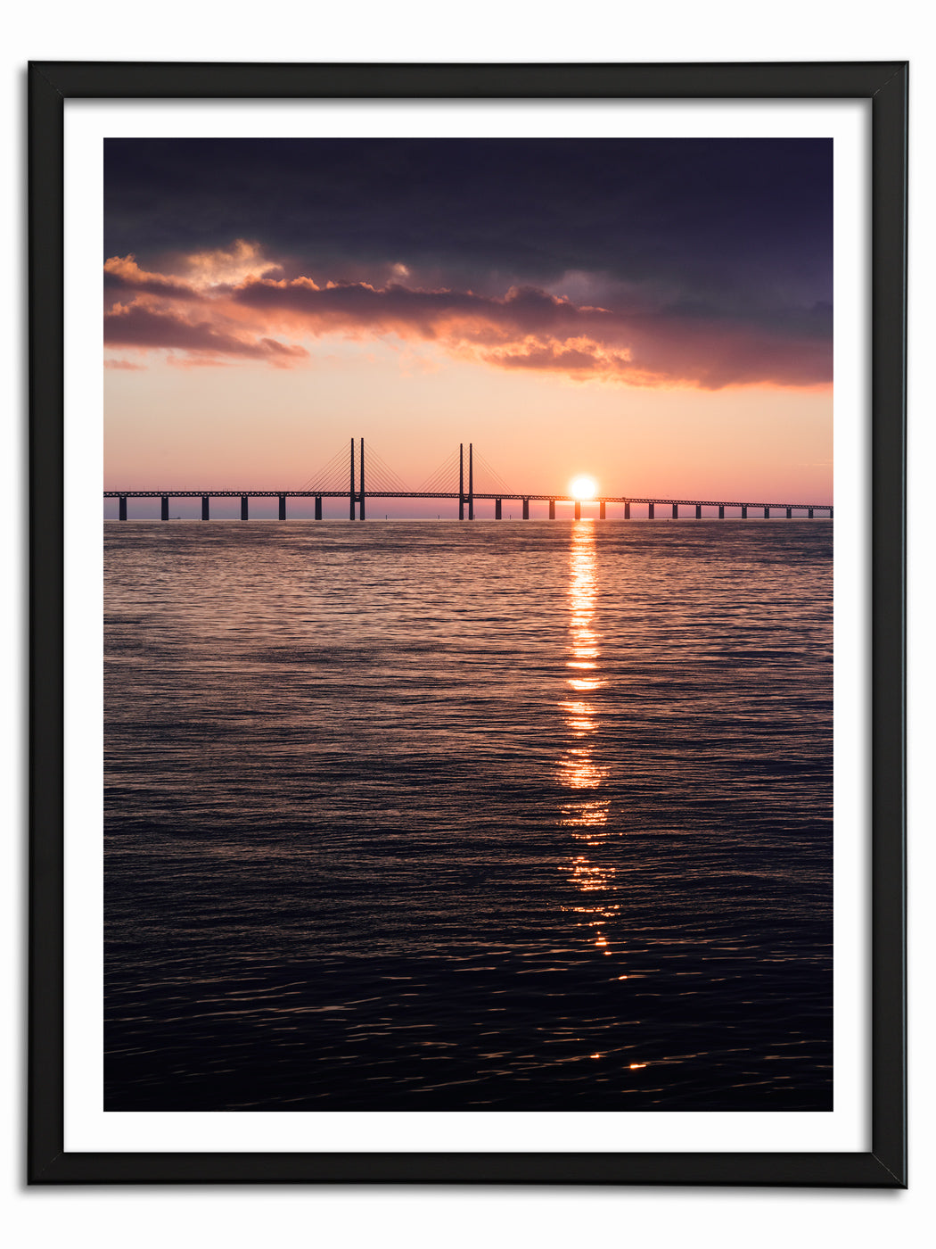 Solnedgång över Öresundsbron