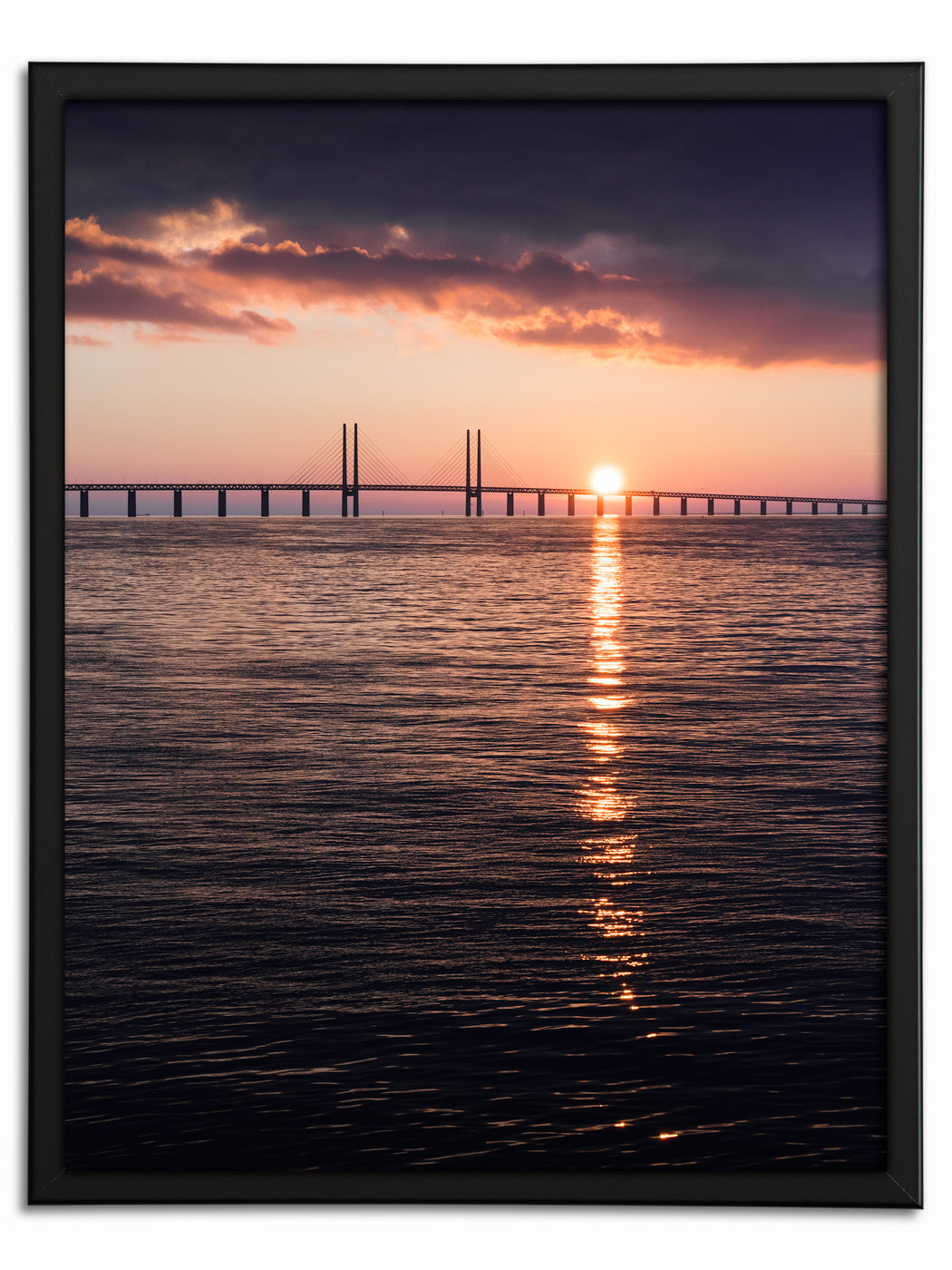 Solnedgång över Öresundsbron